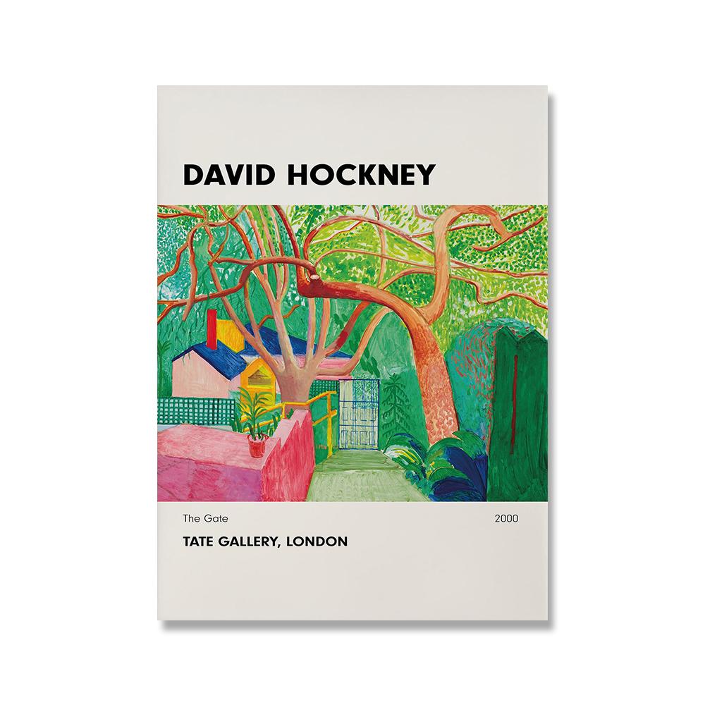 David Hockney Art Prints Exhibition Vintage Canvas Poster Abstract Artwork Painting Wall Pictures for Living Room Wall Art Decor