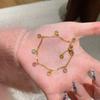 Women Jewelry Set Fashion Rainbow Candy Tourmaline Bracelet Bubble Diamond Necklace Dopamine Gemstone Ring