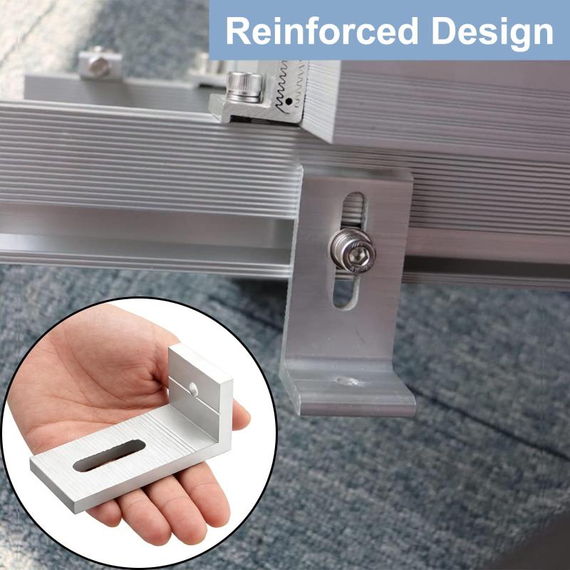 L Foot Solar Panel Mount Bracket DIY Friendly Aluminum Easy Assemble L Shape Holder for Home PV Rail Support Installation