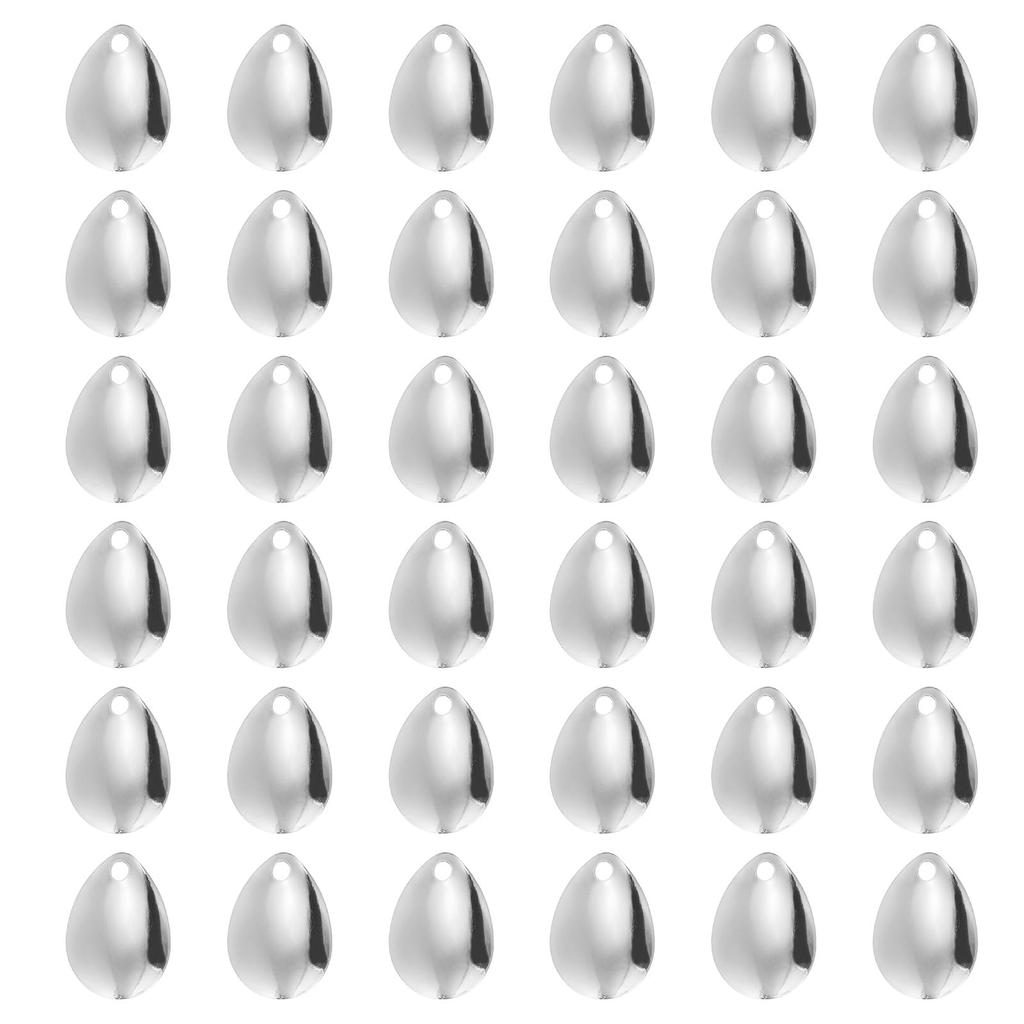 PATIKIL Fishing Lure Blade 0.7x0.6" 50pcs Willow Leaf Lure Making