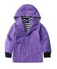 M2C Куртка-ветровка с капюшоном, удлиненная, размер 110, детская, рукав, водоотталкивающая, повседневная, милая, демисезонная верхняя одежда, фиолетовая,