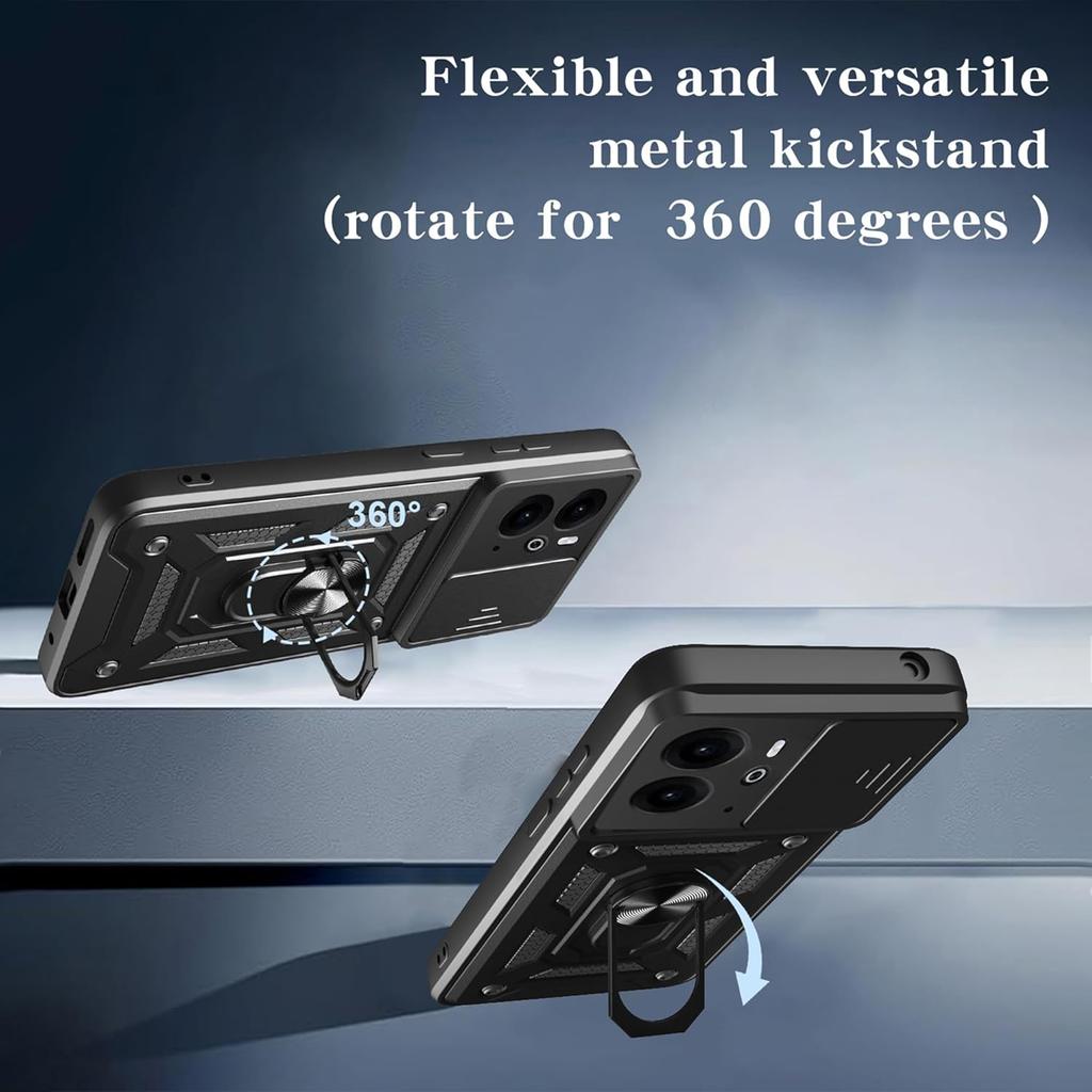 Бронированный чехол для Realme 14 5G Realme 14T Чехол Защита объектива с кольцом Магнитный держатель Coque Fundas Capa