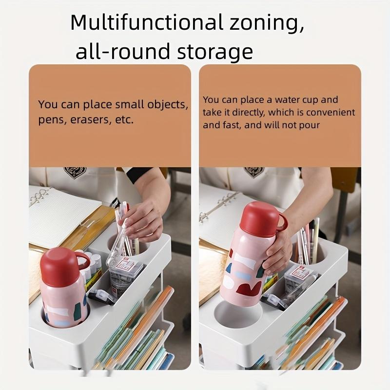 Уберите беспорядок: Минималистичная передвижная книжная полка с колесиками для хранения книг и многого другого