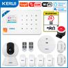 KERUI W181 Tuya Smart WIFI GSM Security Alarm System Works With Alexa Home Burglar Motion Detector Door Sensor Outdooor Camera