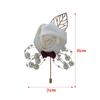 Women Men Charm Gift Fashion Accessories Rose Flower Corsage Bride Groom Brooch Wedding Boutonniere