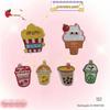 Na Yang Self-Adhesive Embroidered Patches: Milk Tea, Ice Cream, Popcorn Design Clothing Accessories