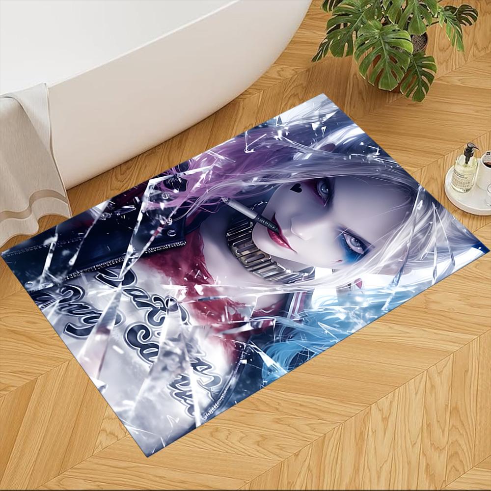 Harley Quinn Floor Rug Office Rug Perfect for Foyer Outdoor Living Rooms Decorate room Anti-slip Rug Office home decor
