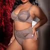 Floral Lace Lingeries For Women Plus Size Bra Set D Cup XL 2XL 3XL 4XL 5XL 6XL Full Cup Bras And Ultra Thin Underpants