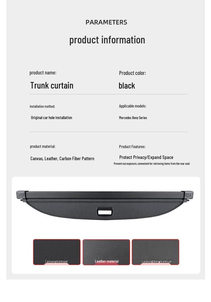 Полка в багажник Mercedes для GLE, GLC, ML, B-Class, GLK, GLS, R-Class, GLB, EQB, Vito.