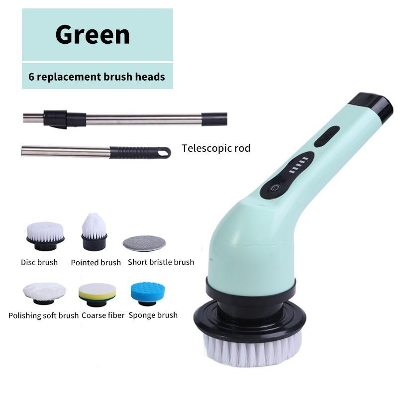 25W Multifunctional Wireless Electric Cleaning Brush Household Kitchen Bathroom Rotary Scrubber Portable Handheld Cleaning Gadgets