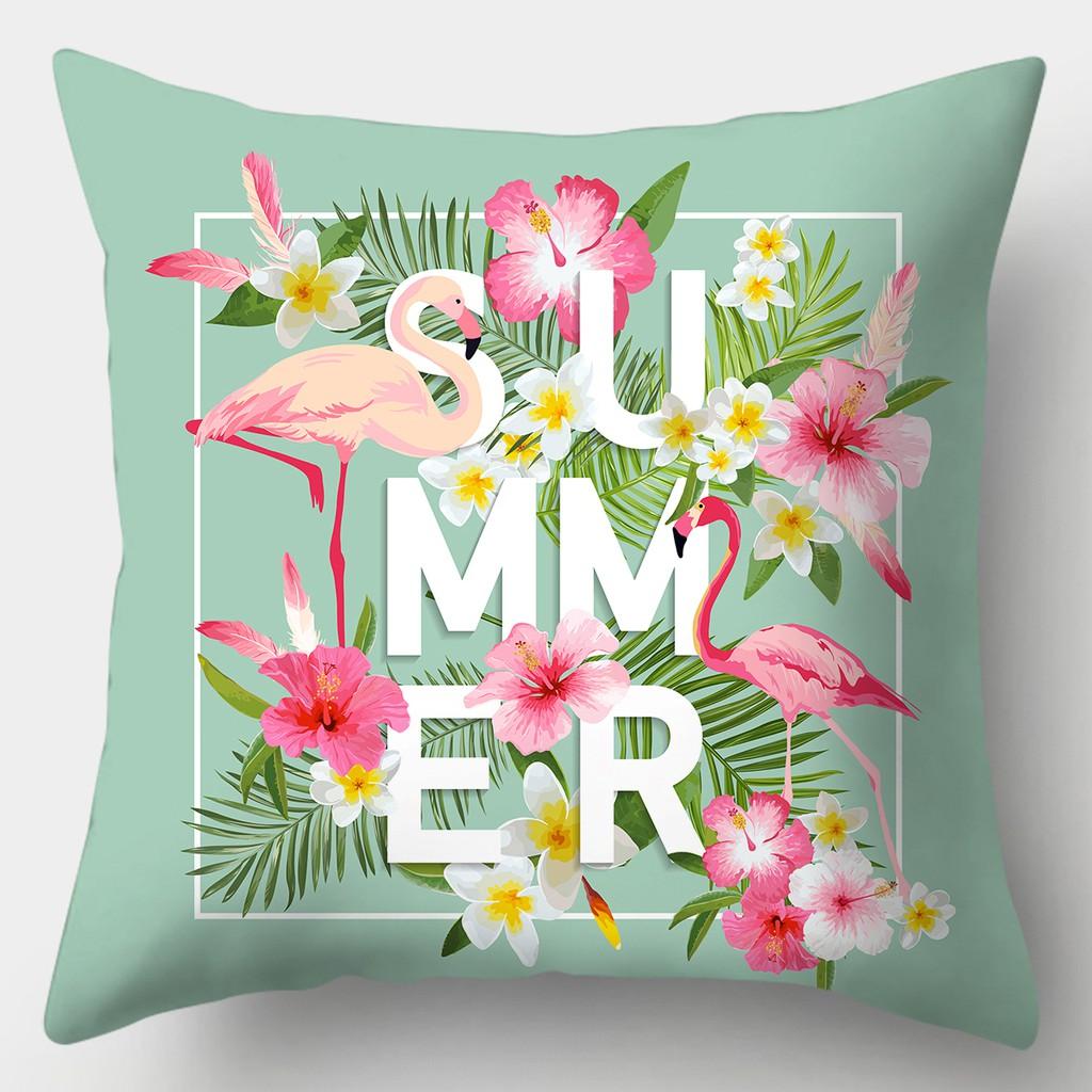 Наволочка с тропическим принтом фламинго, квадратная наволочка для дивана из персиковой кожи, наволочка для домашнего декора