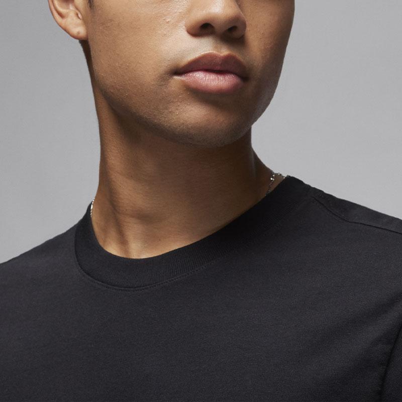 Jordan Футболка с круглым вырезом и коротким рукавом с буквенным принтом, мужская, черная FD7026010