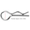 50pcs R Clips R Shape Pins RC Parts Accessory Fit for 1Celsius10   RC Car Vehicle Model