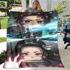 Anime Cartoon Demon Slayer Blanket,Flannel Blanket Throw Blanket,Sherpa Warm Children's Blanket for Living Room Bedroom Beds