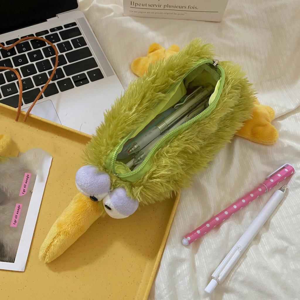 1pcs Figure Pouch Bird Billy Ray Pencil Case, 3D Plush Pencil Pouch Soft Animal Stationery Cartoon Storage Pen Bag