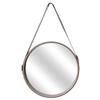 [R2425] - Beige 'Boho' Wooden Mirror - 40 Cm