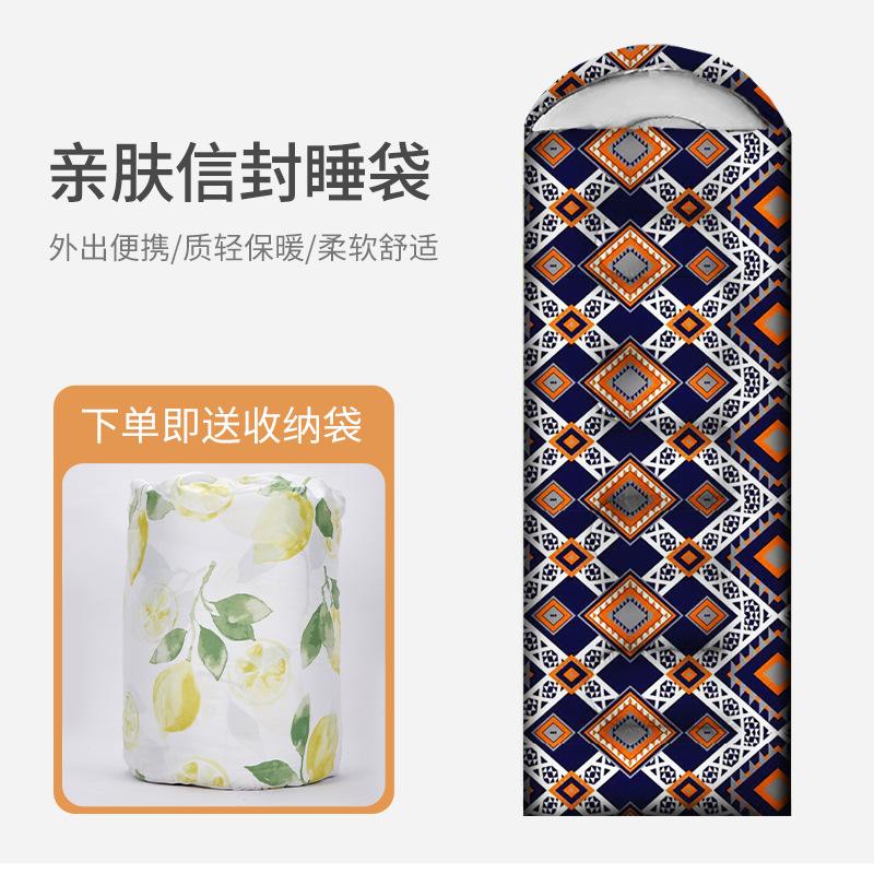 Спальный мешок-конверт для взрослых, для путешествий на открытом воздухе, осень и зима, всесезонный, теплый, для кемпинга в помещении, расширенный, утолщенный, хлопковый