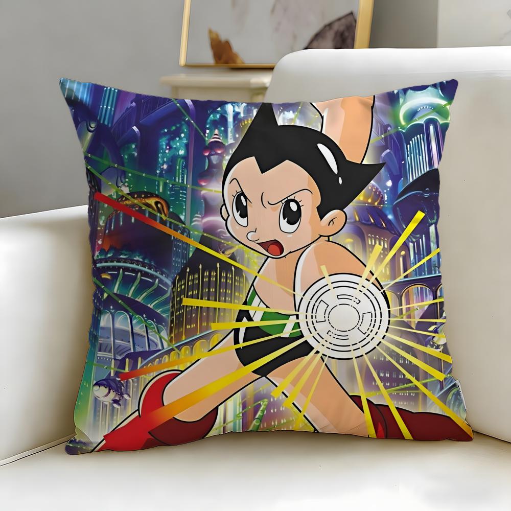 classic anime Astro Boy Cushion Cover Soft & Easy-Wash Pillow Case – Versatile for Couch, Bed, Travel and Office