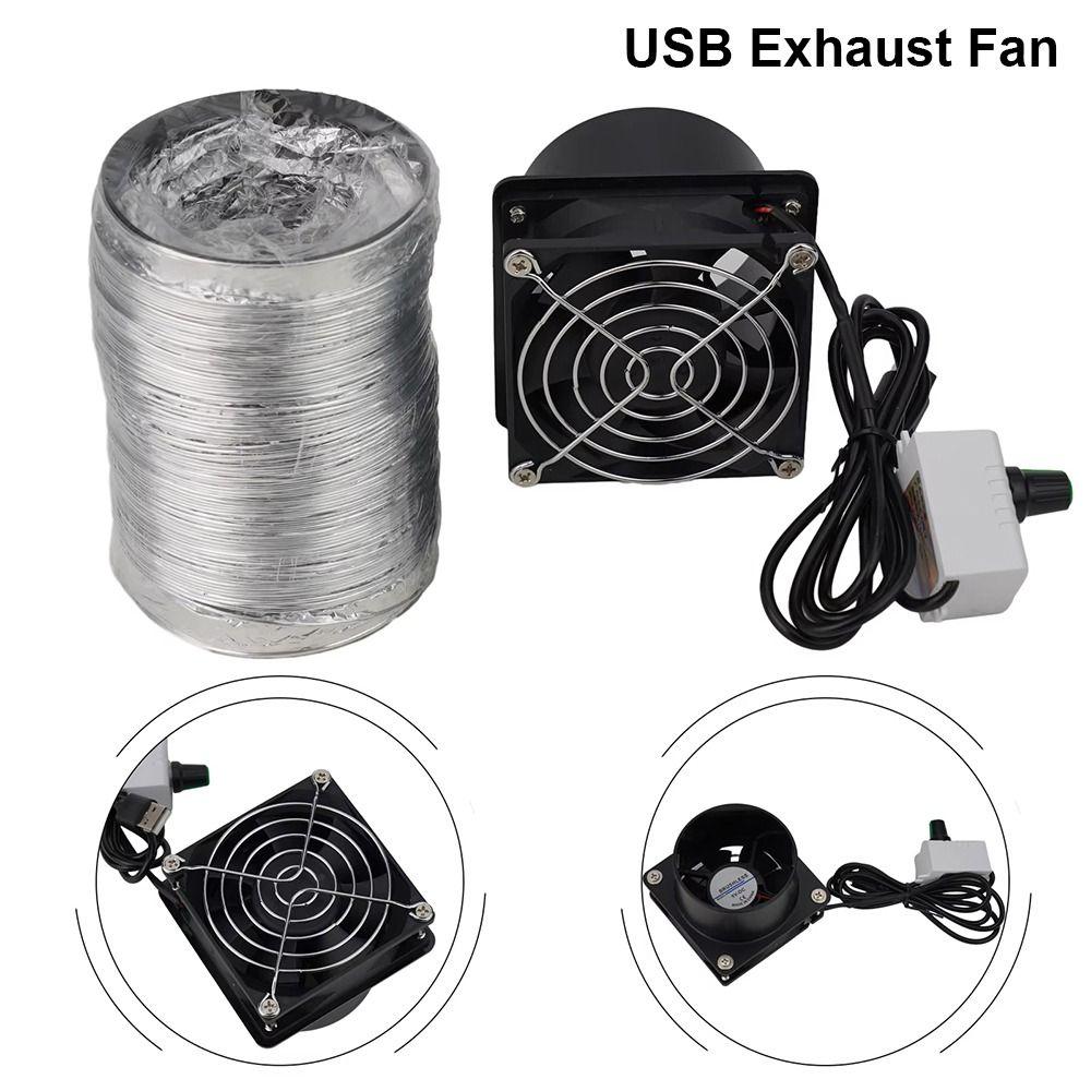 1Pcs Adjustable Speed Fume Absorber with Pipe Air Blower Bathroom Kitchen Industrial