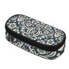 Pencil Case Practical 300D Polyester Easy Open Zipper with Main Pocket Mesh Layer and Removable Pen Divider for Daily School Use