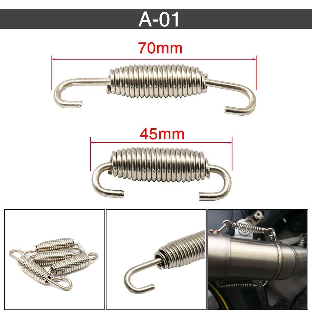 Stainless Steel Exhaust Pipe Springs Titanium Silencers Double Hooks Exhaust Pipe Connector Colored Kickstand Spring Universal