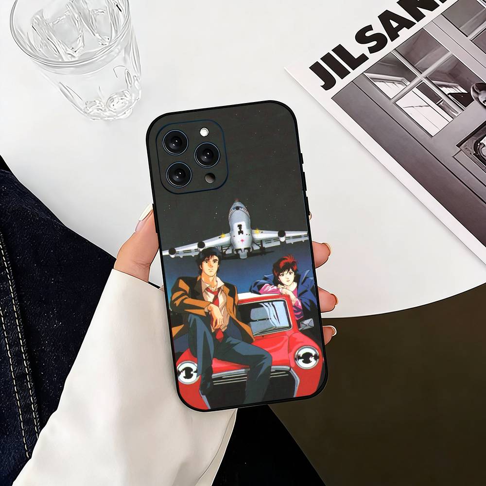 R-Retro City Hunter Comic Phone Case Silicone Soft For IPhone 17 16 15 14 13 12 11 X XR Plus Pro Max Plus