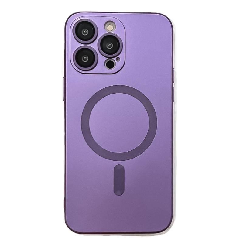 Совместимый магнитный чехол из жидкого металла для iPhone 17 Pro Max с защитой объектива