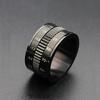 Модное титановое стальное черное вращающееся простое мужское кольцо из нержавеющей стали цифровое шестеренчатое указательное кольцо горячая распродажа