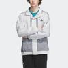 Adidas M Word Outdoor Casual Letter Print Color Block Свободная куртка с длинным рукавом Куртка унисекс Серая IK7355