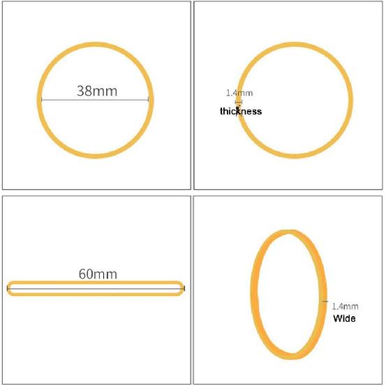 AMUU Rubber Bands Small 650 pcs size16 Rubber Bands 38mm #16 Rubber Band for Office Supplies School Home Elastic Band