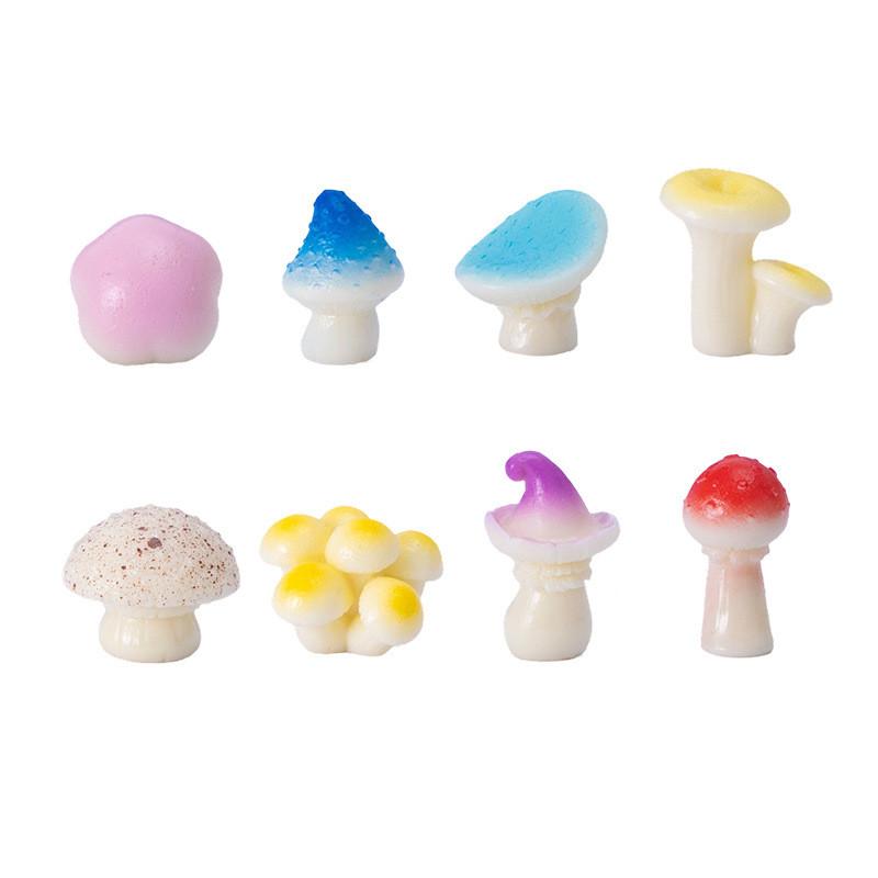Artistic Resin Mushroom Figures For Fairy Garden Craft Home Decor Gift For Hobbyists