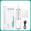 Portable Oral Irrigator Electric Water Flosser 3 Modes Dental USB Rechargeable Water Jet Floss with 4 Jet Tip 220ml IPX7 1400rpm