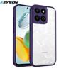 KEYSION Прозрачный чехол для телефона для HONOR X7d 5G Мягкий силикон+ПК Прозрачная противоударная задняя крышка для телефона для Huawei Honor 400 Smart 5G