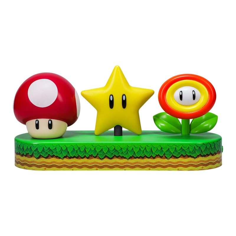 Официально лицензированный настольный ночник Paladone Super Mario Icon Light, декор для игровой комнаты и подарок для мальчиков, для спальни.