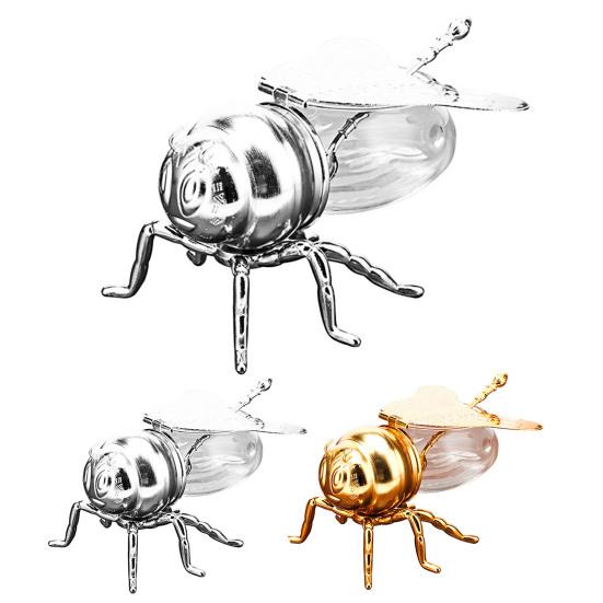 Банка для меда в форме пчелы, горшочек для пчелиного меда, банка для приправ с ложкой, настольная