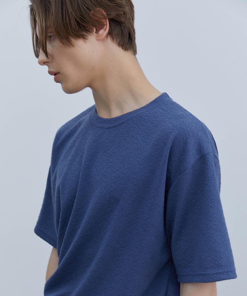 TRIP LE SENS Vintage Jacquard Texture T-Shirt_Ivory