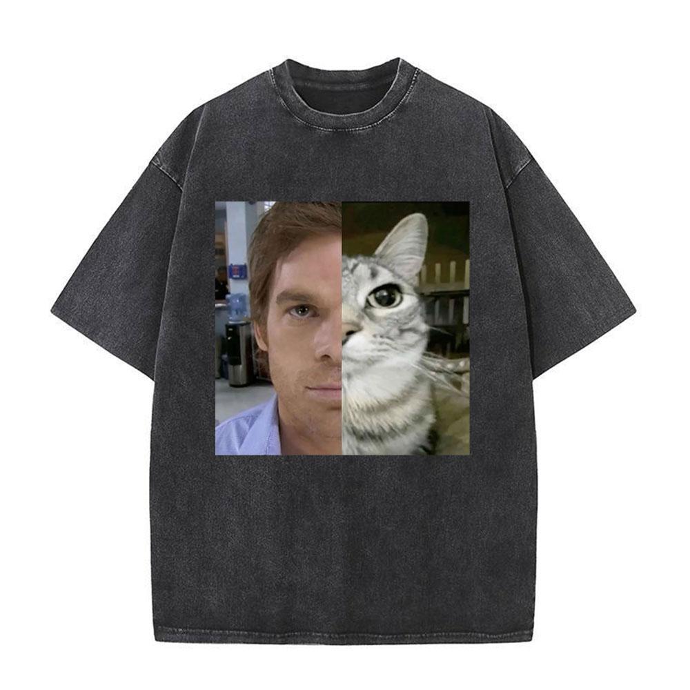 Tv Play Washed Vintage Dexter Morgan Graphic Tshirts Mens Women Clothing Casual Short Sleeve T Shirts Fashion Gothic Tshirt