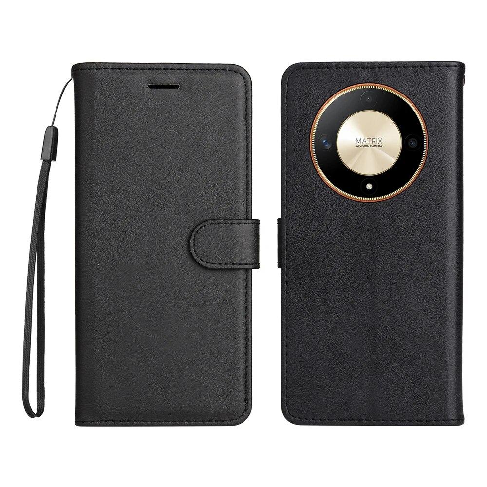 Флип-кожаный чехол для телефона для Huawei Honor X9B X9 B 5G X8B X7B X9A, сплошной цвет, подставка для книги, магнитный кошелек, сумка-кобура с отделением для карт, сумка-кобура для Honor Magic 6lite