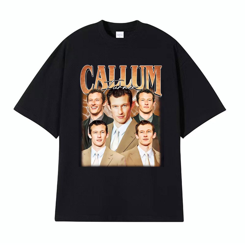 Callum Turner Vintage Graphic Tshirt Unisex Women Fashion Classic 100 Cotton Tshirts Casual Comfort Oversized T Shirt Streetwear
