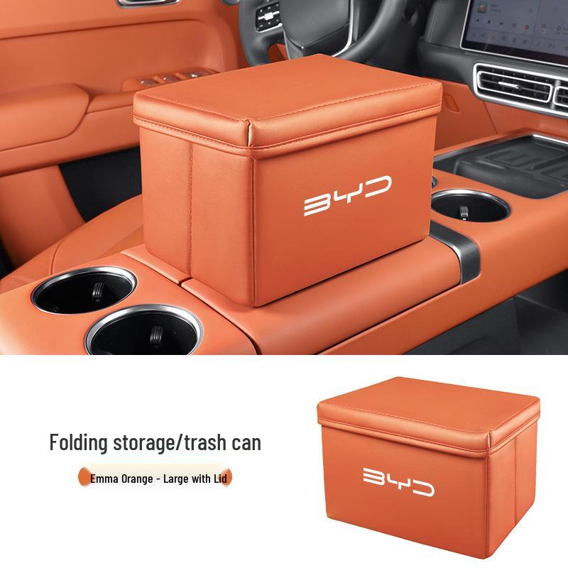 Folding Storage & Trash Organizer for BYD Seagull, Song Plus/Pro, Han, Dolphin, and Qin Cars