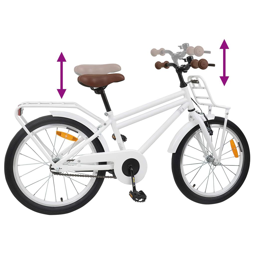 Kids Bike 22 Inches for Ages 7 12 White