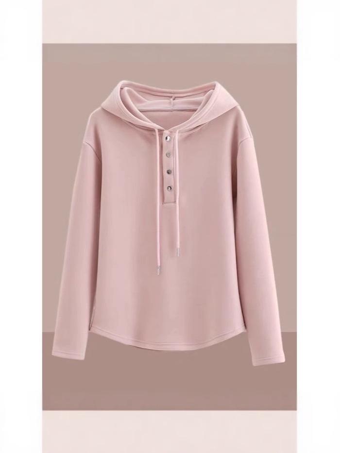 Женский свитшот с капюшоном из немецкого бархата, осень 2025 — стильный короткий топ с длинными рукавами