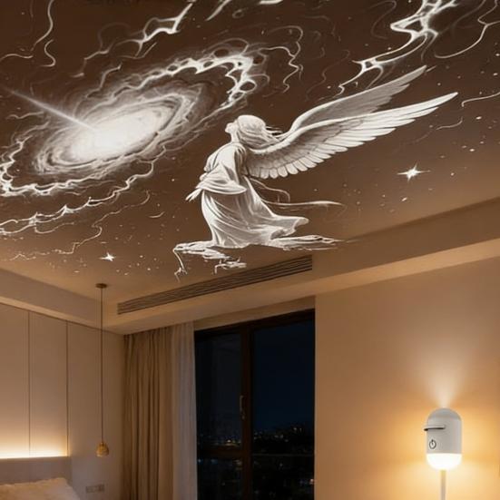 Проектор Звездного Неба Лампа с Сенсорным Управлением Ночник с Регулируемой Яркостью USB Портативный 2-в-1 Светодиодный Ночник для Детской Спальни Автомобиля