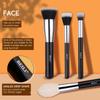 BEILI Makeup Brushes 15pcs Professional  Premium Synthetic Goat Hair Kabuki Foundation Blending Face Powder Blush Concealers Eye Shadows With Holder