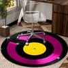 Golden Vinyl Record round carpet Chair cushion Round Entryway Rug, Soft Round Rugs for Living Room, Bedroom, Circle Carpet decor gifts