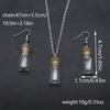 3 Pc/set Luminous Ghost Pendant Necklace, Terrifying Ghost Resin Luminous Drift Bottle Necklace and Earrings, Suitable for Daily Wear