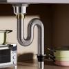 Kitchen Sink Drain Pipe Accessories Mop Pool Sink Drain Pipe Stainless Steel Drain Deodorant Explosion-proof