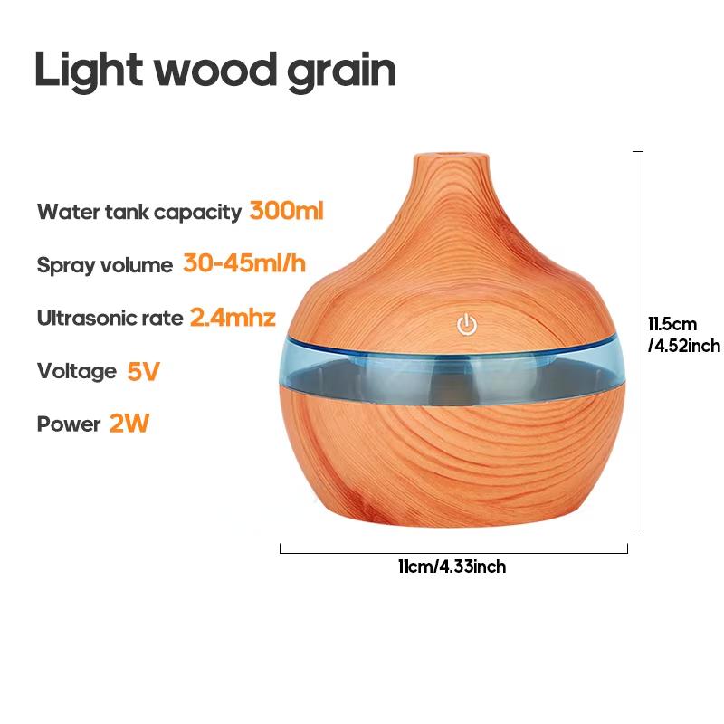 Увлажнитель воздуха Wood Grain Humidifier 300 мл USB-диффузор-распылитель USB бытовой увлажнитель увлажняющий прибор настольный увлажнитель Humificador