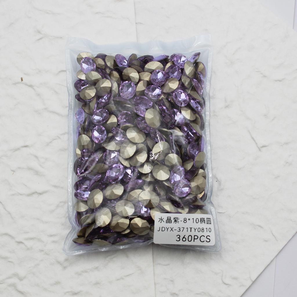 Целая упаковка из 360 кристальных фиолетовых бриллиантов с заостренным концом, бриллиантов любви, изогнутых сердец, светло-фиолетовых украшений для нейл-арта.