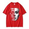 Футболка с цитатой Адель "Я не пишу музыку для ушей", Унисекс, Черно-белый портрет, 100% хлопок, Повседневная уличная одежда
